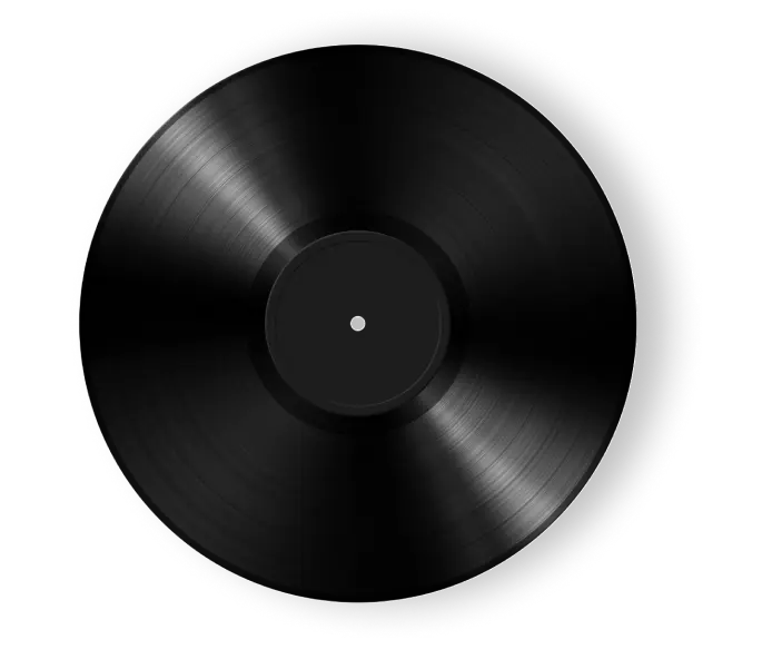 Disco de vinilo negro girando